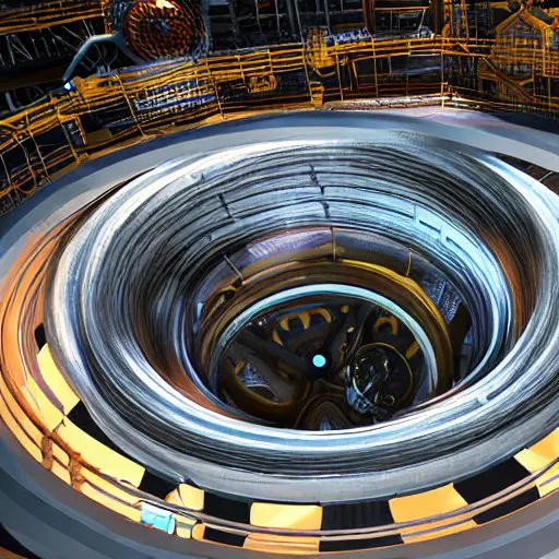 Generative artist impression of a nuclear fusion reactor