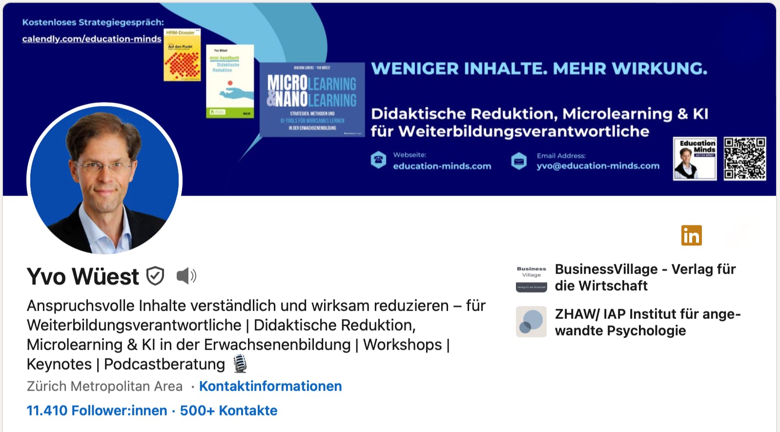 Portrait von Yvo Wüest auf LinkedIn