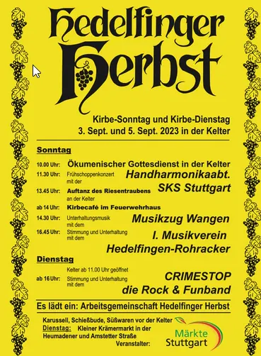 Programm Hedelfinger Herbst 2023