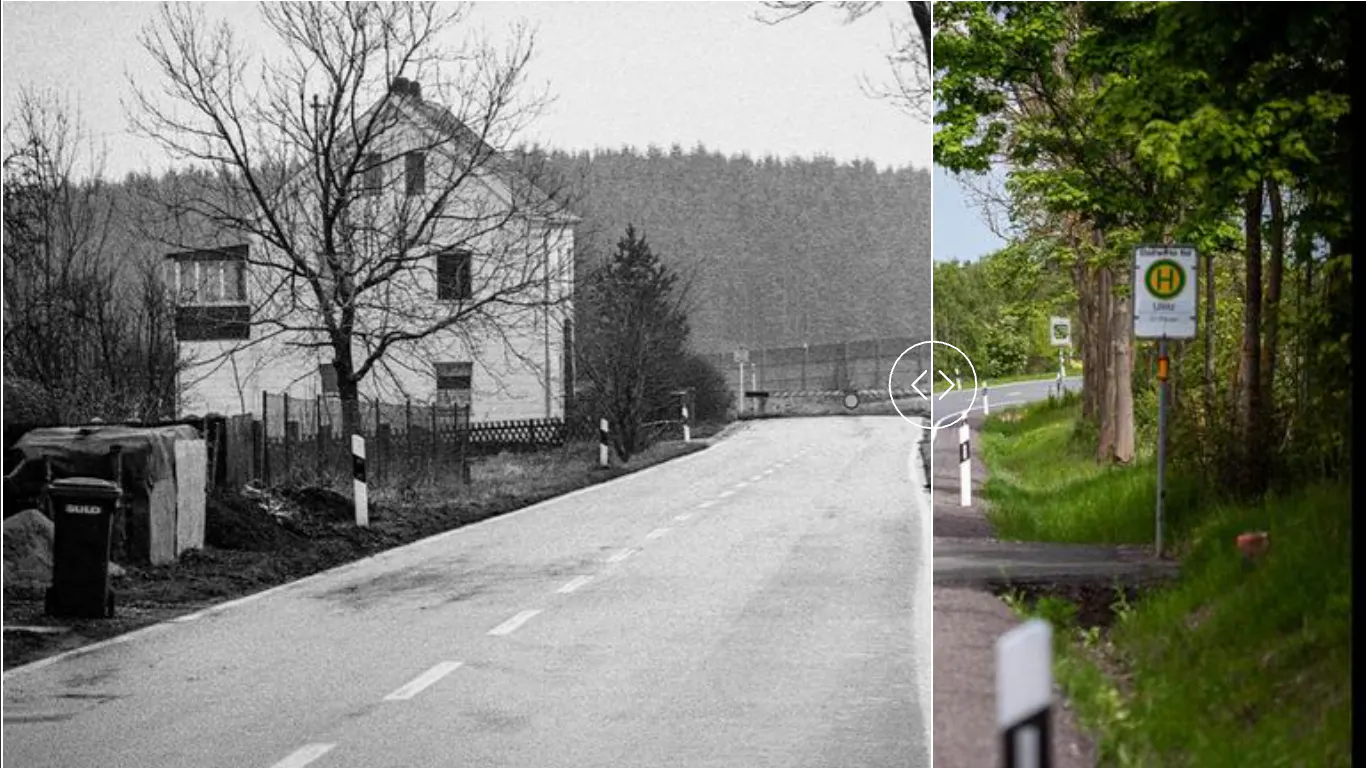Vorher-Nachher-Bilder mit historischen Aufnahmen