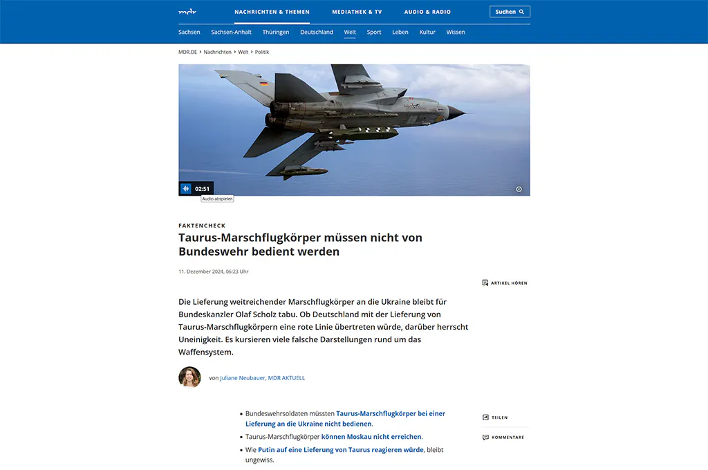 Screenshot des Beitrags