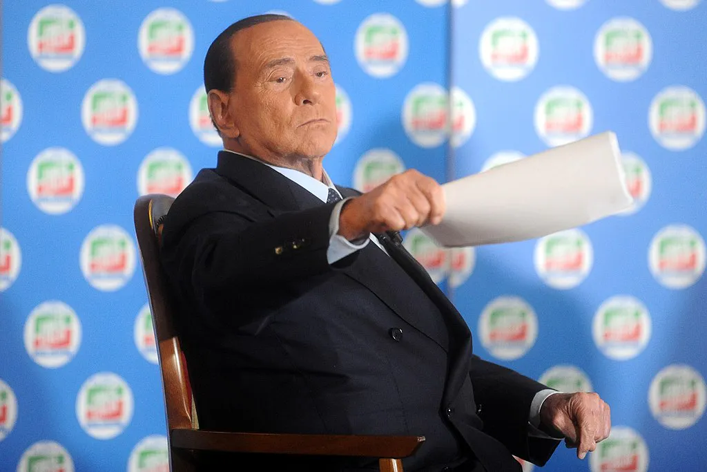 Silvio Berlusconi während eines Wahlkampftermins im Jahr 2018 im norditalienischen Trento.