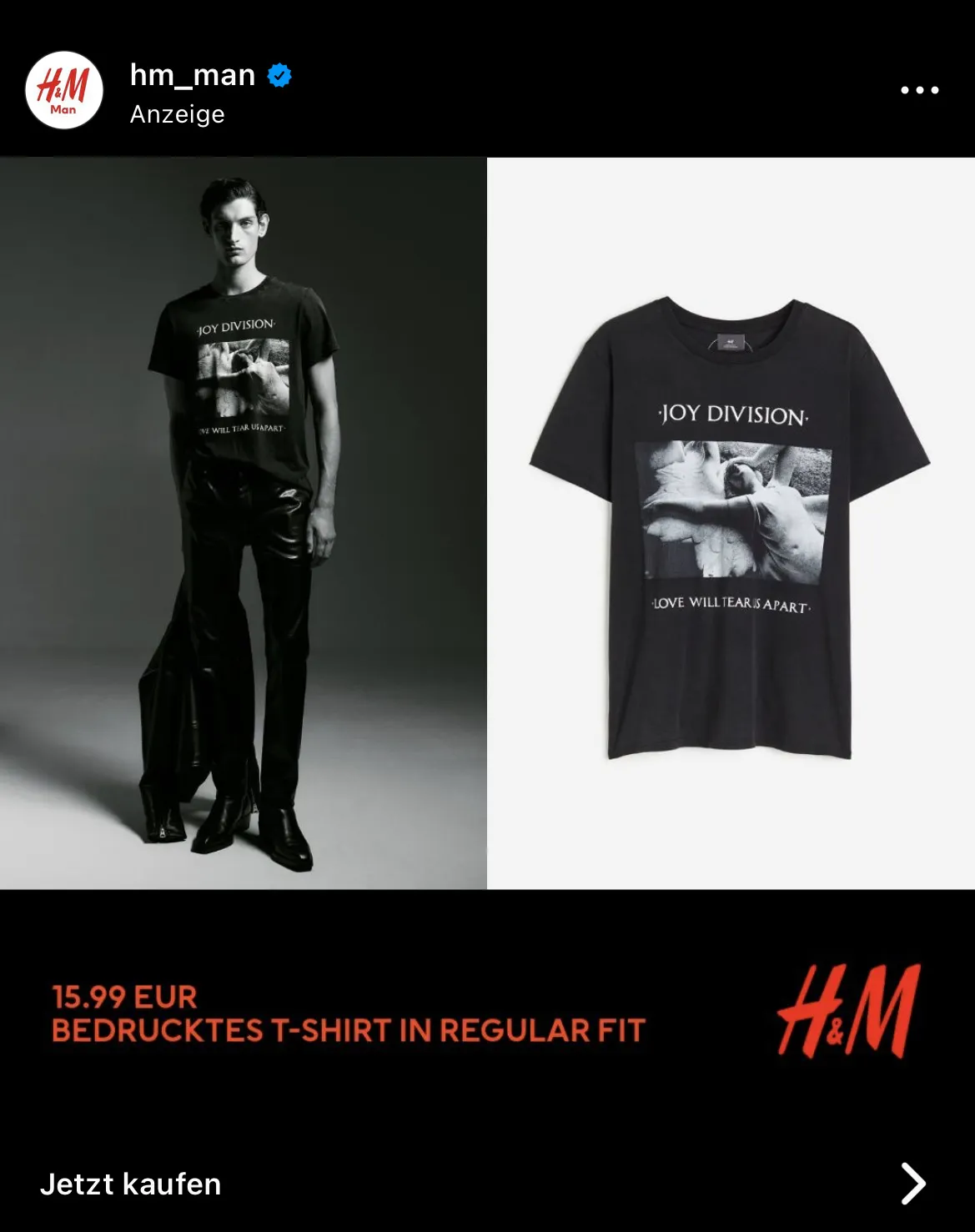 Joy-Division-Shirt bei H&M