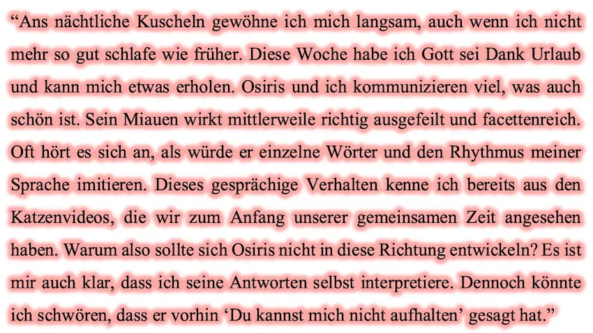Auszug aus dem Buch CatCheapET von Christine Piontek, story.one Publishing 2024, S. 59