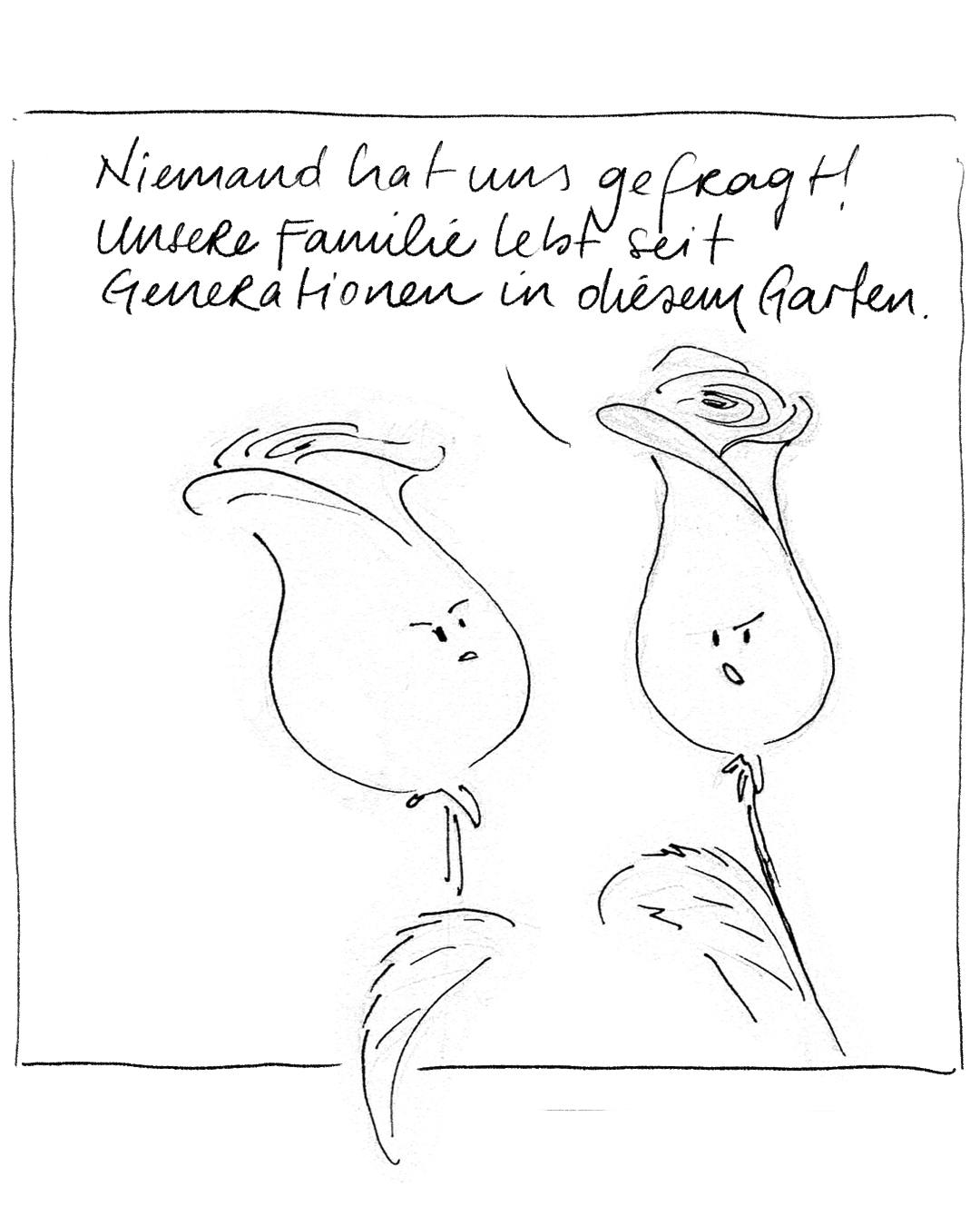 Zwei sprechende Rosen