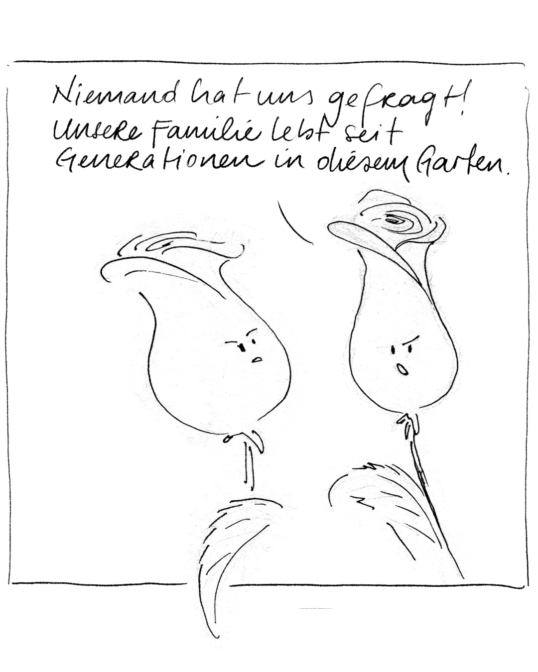 Zwei sprechende Rosen
