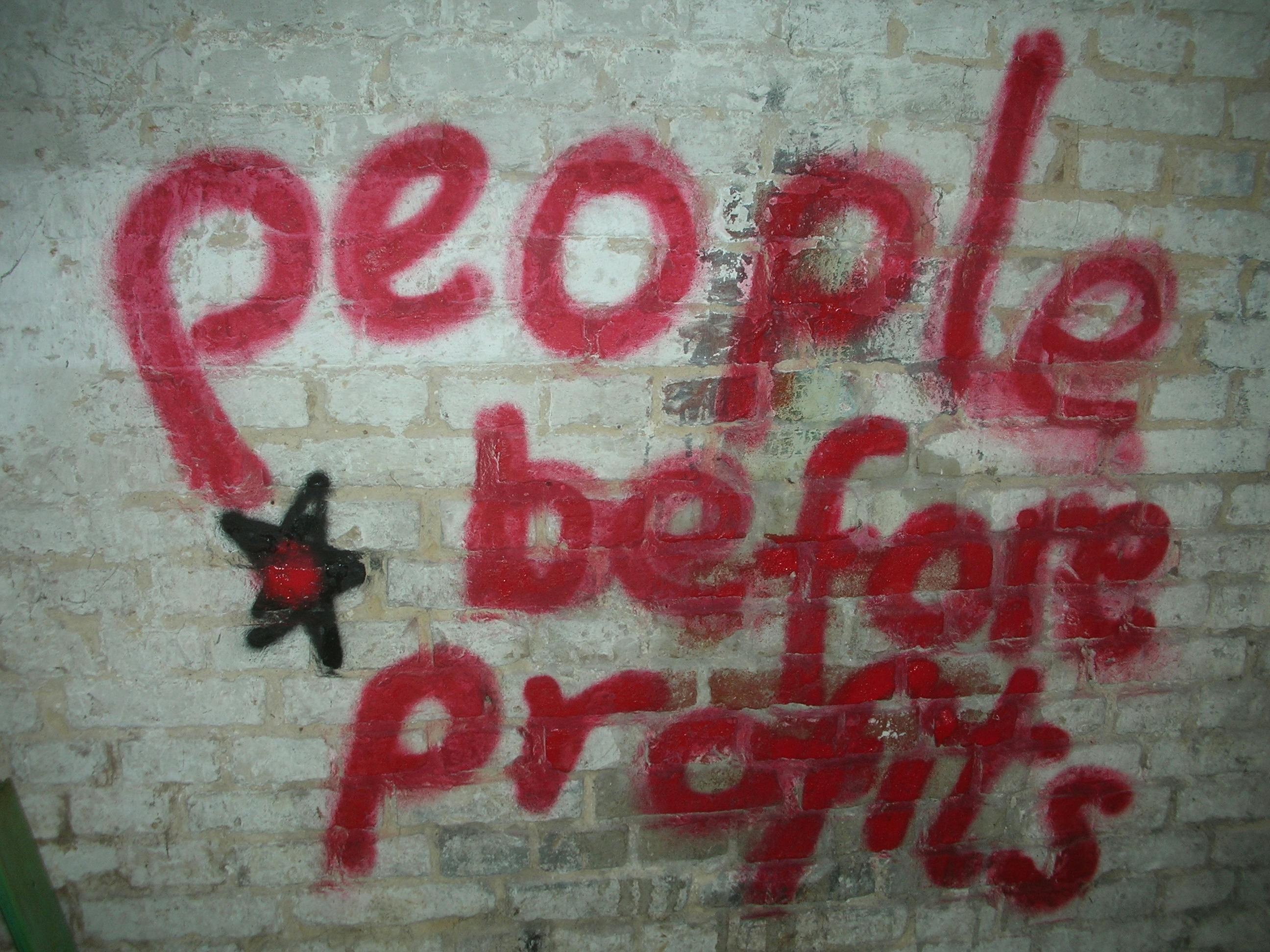 people before profits