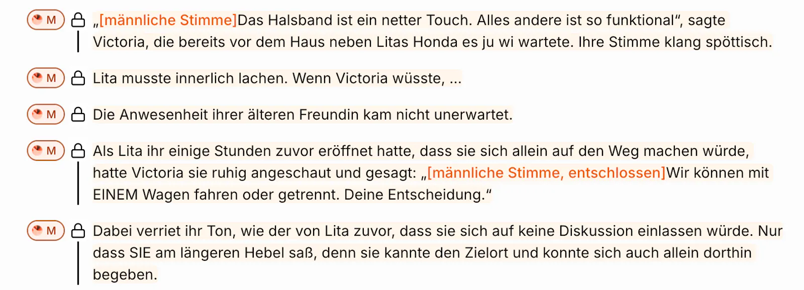 Ausschnitt aus dem Buchmanuskript, wie im Post beschrieben.