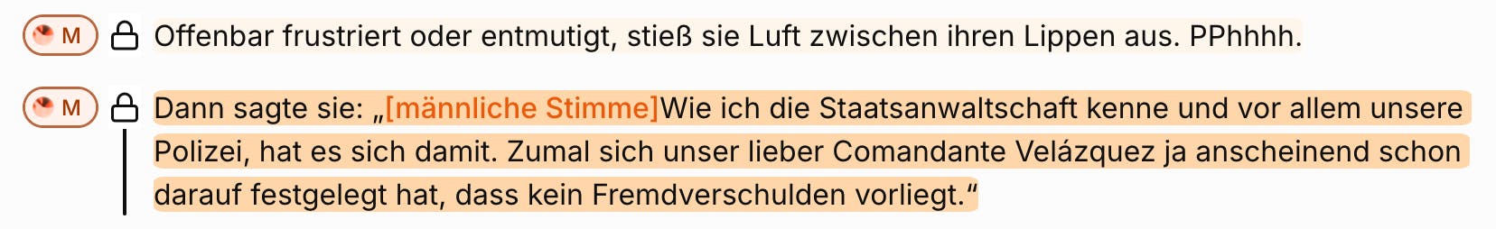 Ausschnitt aus dem Buchmanuskript, wie im Post beschrieben.