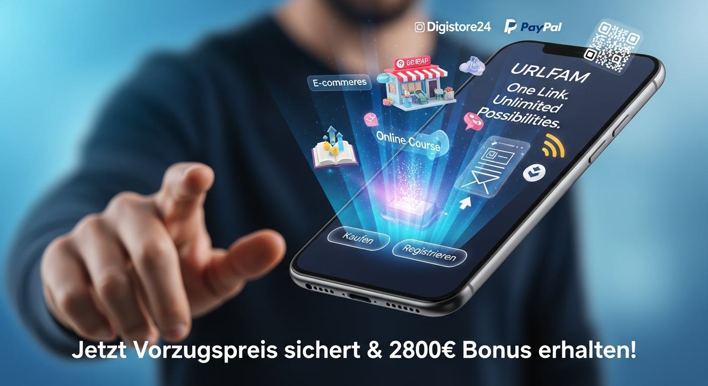 Stopp! Verbrennen Sie noch immer mobiles Umsatzpotenzial?

Die meisten Unternehmen verlieren über 50% ihrer mobilen Kunden – OHNE es zu wissen! 😱

Entdecken Sie URLFAM, den Mobile-First Funnel Builder, der die Marketing-Welt auf den Kopf stellt. Von Luke Maguire empfohlen als "wertvollster Launch des Jahres", schließt er Ihre mobile Conversion-Lücke und katapultiert Ihre Verkäufe in neue Höhen – mühelos auf Deutsch und mit allen Affiliate-Netzwerken!

➡️ Sichern Sie sich jetzt GRATIS Lukes Mini-Videoserie, den Vorzugspreis & Ihren 2800€ Bonus! Diese einmalige Chance dürfen Sie nicht verpassen.