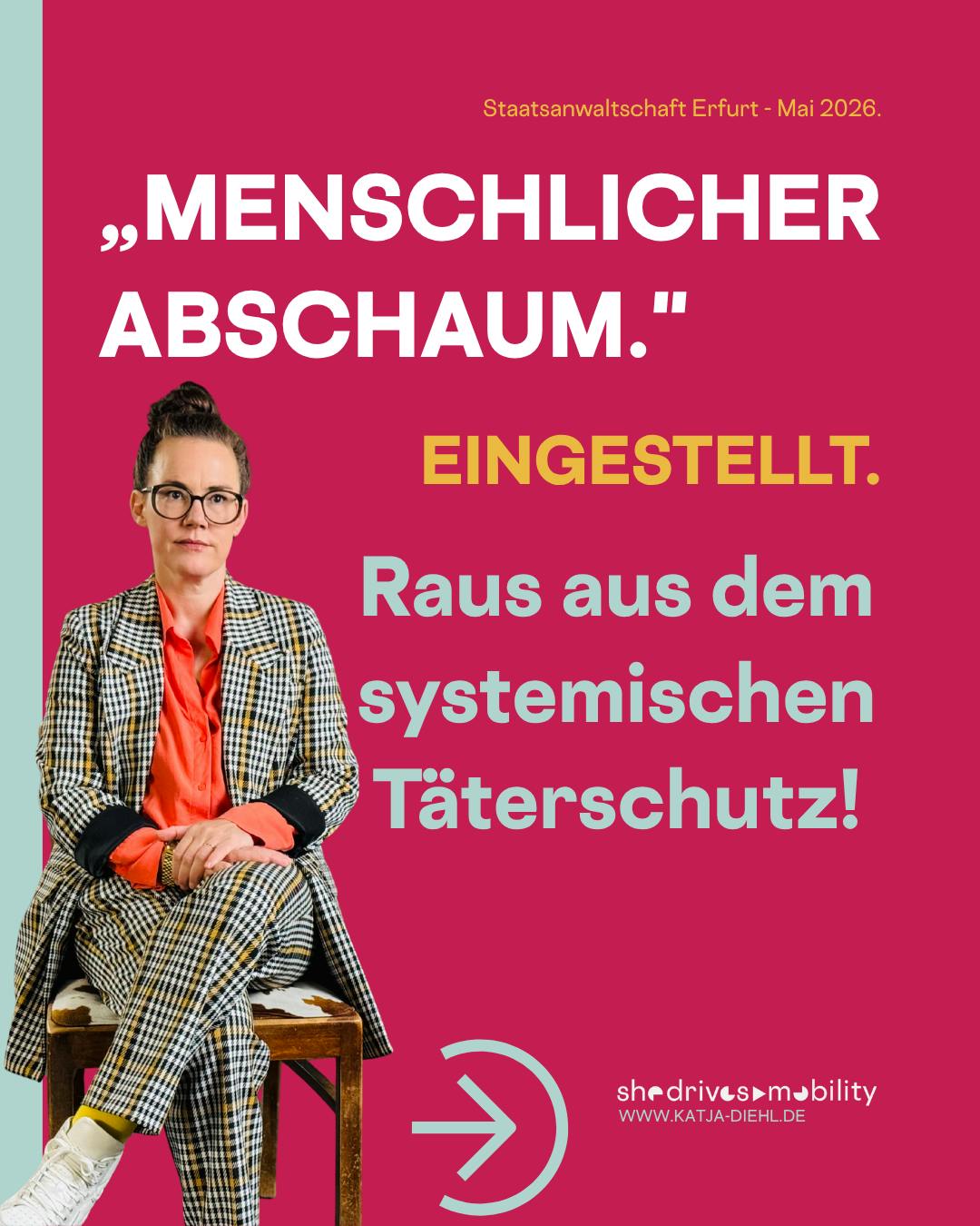 Rotes Sharepic mit weißer Schrift "Menschlicher Abschaum".