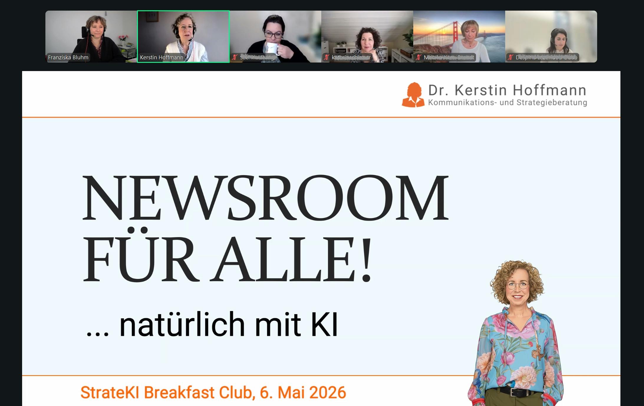 Folie aus dem Vortrag NEWSROOM FÜR ALLE! von Dr. Kerstin Hoffmann