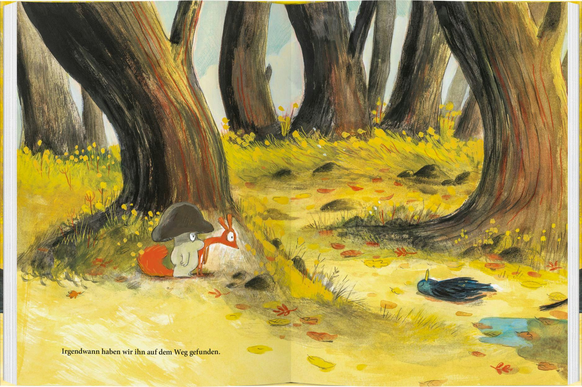 Aus: Ist Amsel tot? // © Oliver Tallec / 2025 Gerstenberg Verlag, Hildesheim