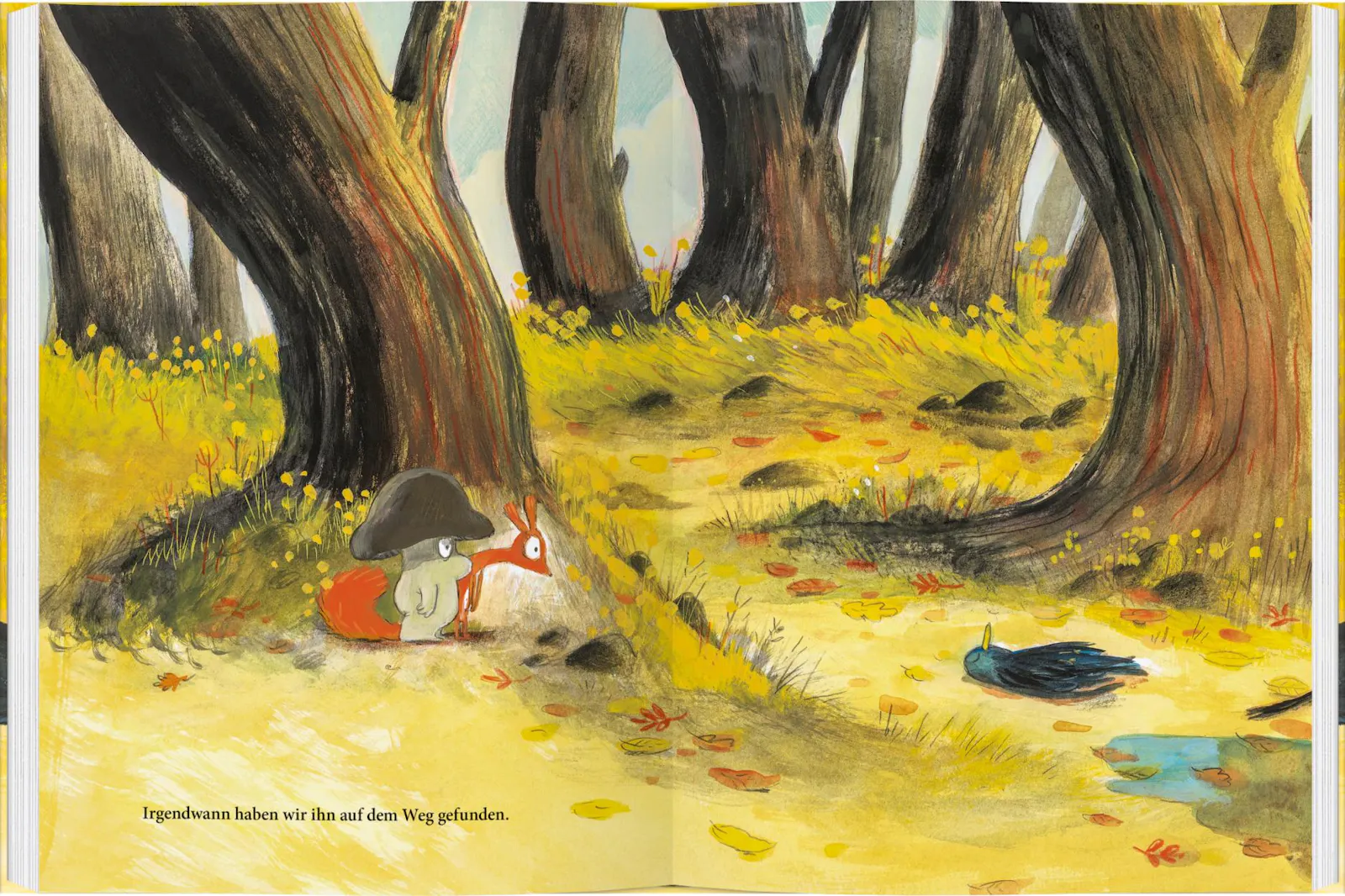 Aus: Ist Amsel tot? // © Oliver Tallec / 2025 Gerstenberg Verlag, Hildesheim