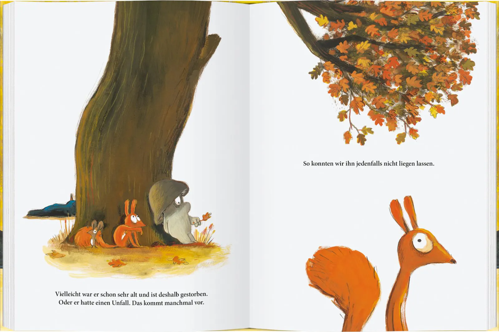 Aus: Ist Amsel tot? // © Oliver Tallec / 2025 Gerstenberg Verlag, Hildesheim