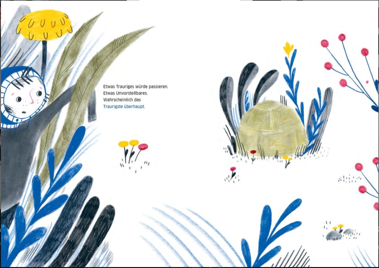 Aus: Komm, ich trag dich ein Stück, sagte die Schildkröte // © Lena Raubaum (Text), Leonie Schlager (Illustration) / 2025 Verlagsanstalt Tyrolia Ges. m.b. H.
