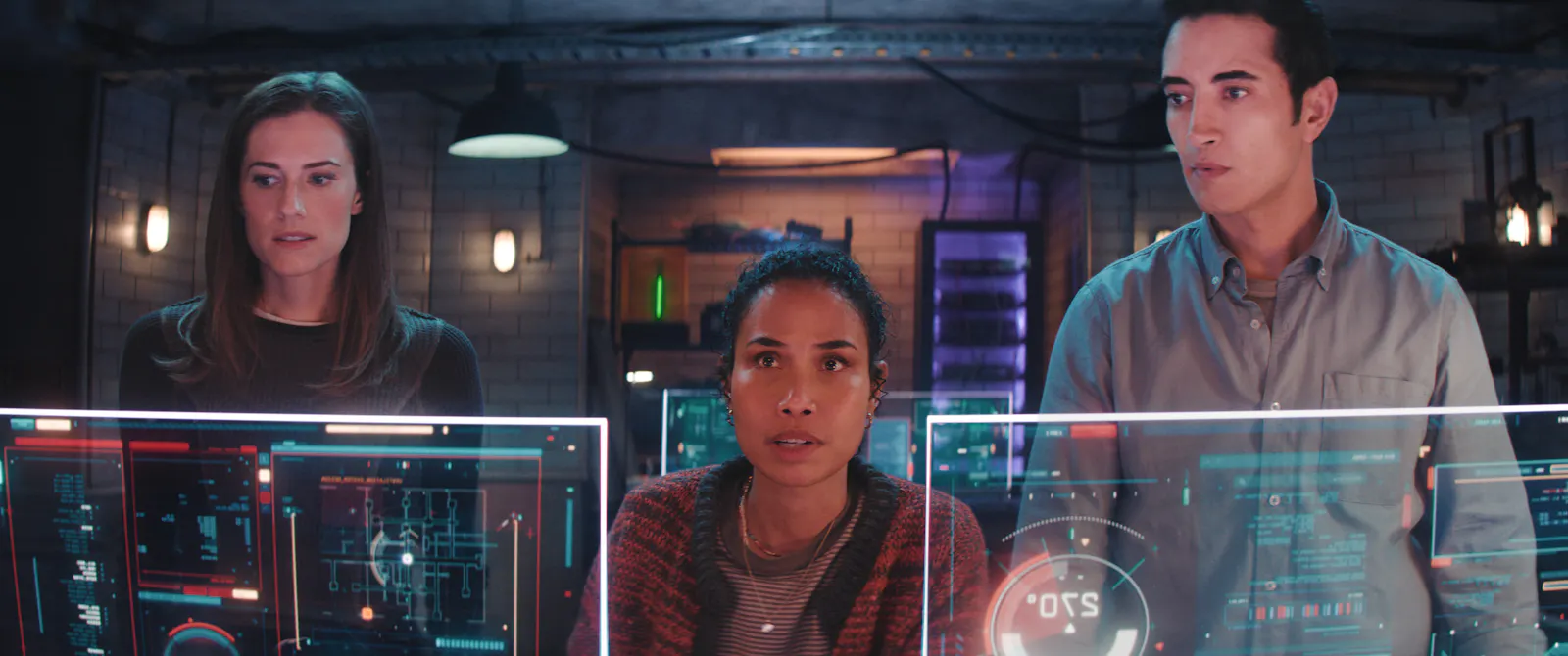 Gemma (Allison Williams), Tess (Jen Van Epps) und Christian (Aristtle Athari) in M3GAN 2.0 // © 2025 Universal Studios. All Rights