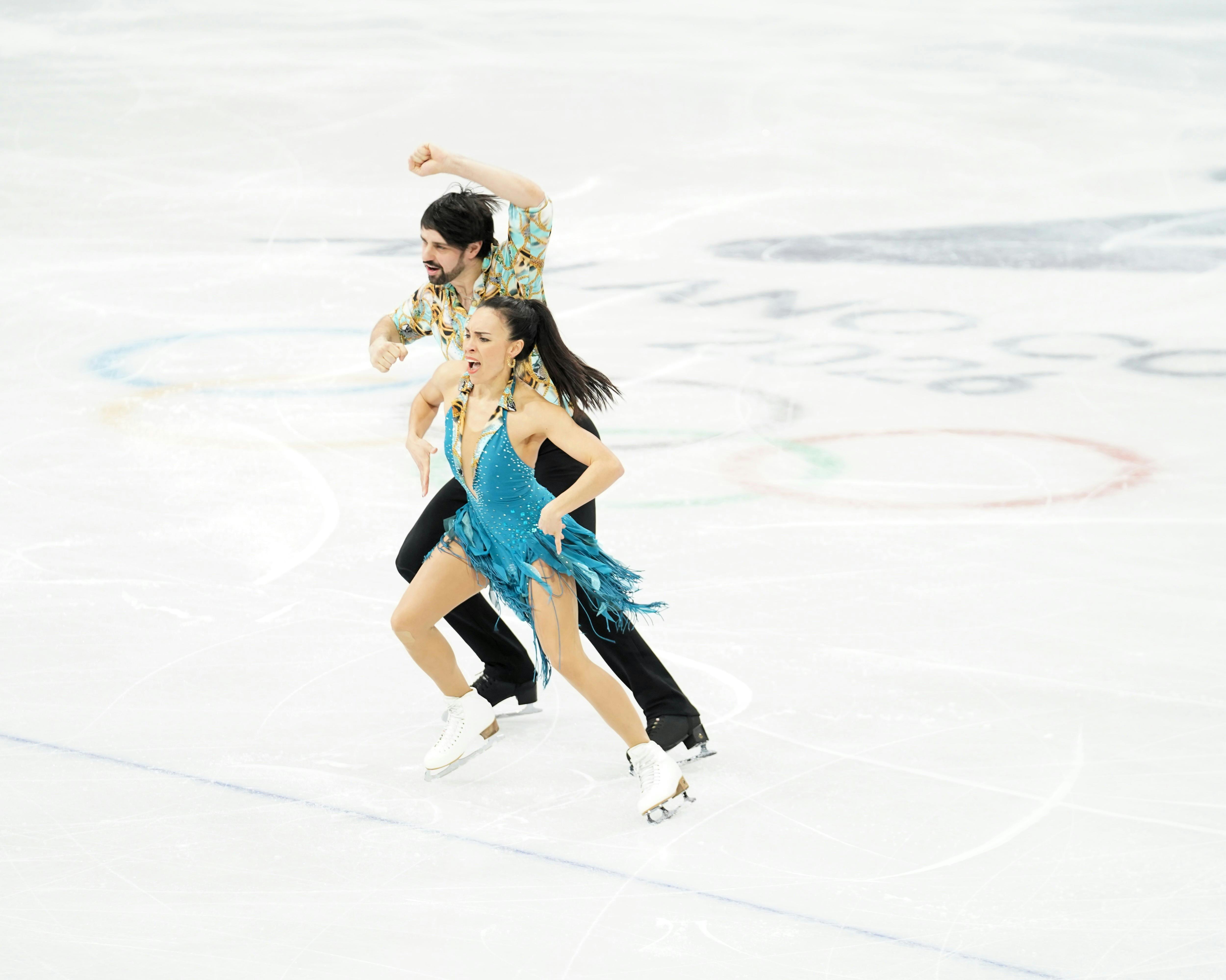 Jennifer Janse van Rensburg/Benjamin Steffan beim Rhythmustanz (im Training)