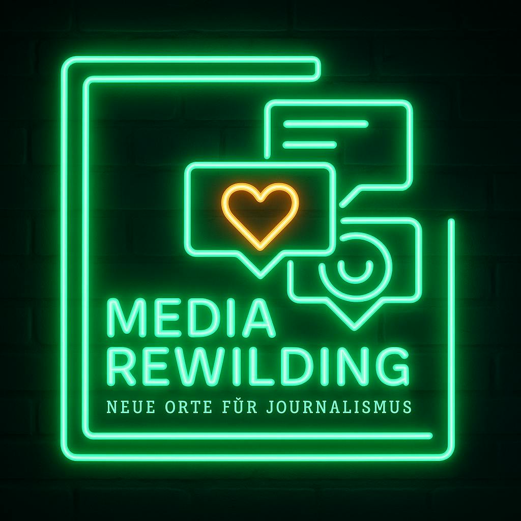 Media-Rewilding-Logo in Leuchtröhrenoptik