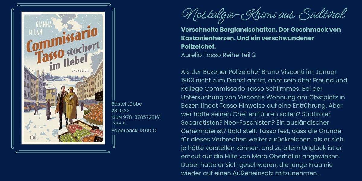 Cover und Klappentext des Romans Commissario Tasso stochert im Nebel