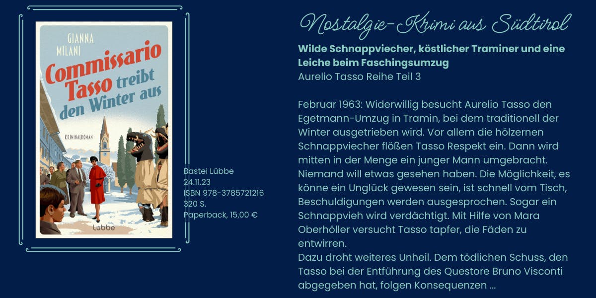 Cover und Klappentext des Romans Commissario Tasso treibt den Winter aus