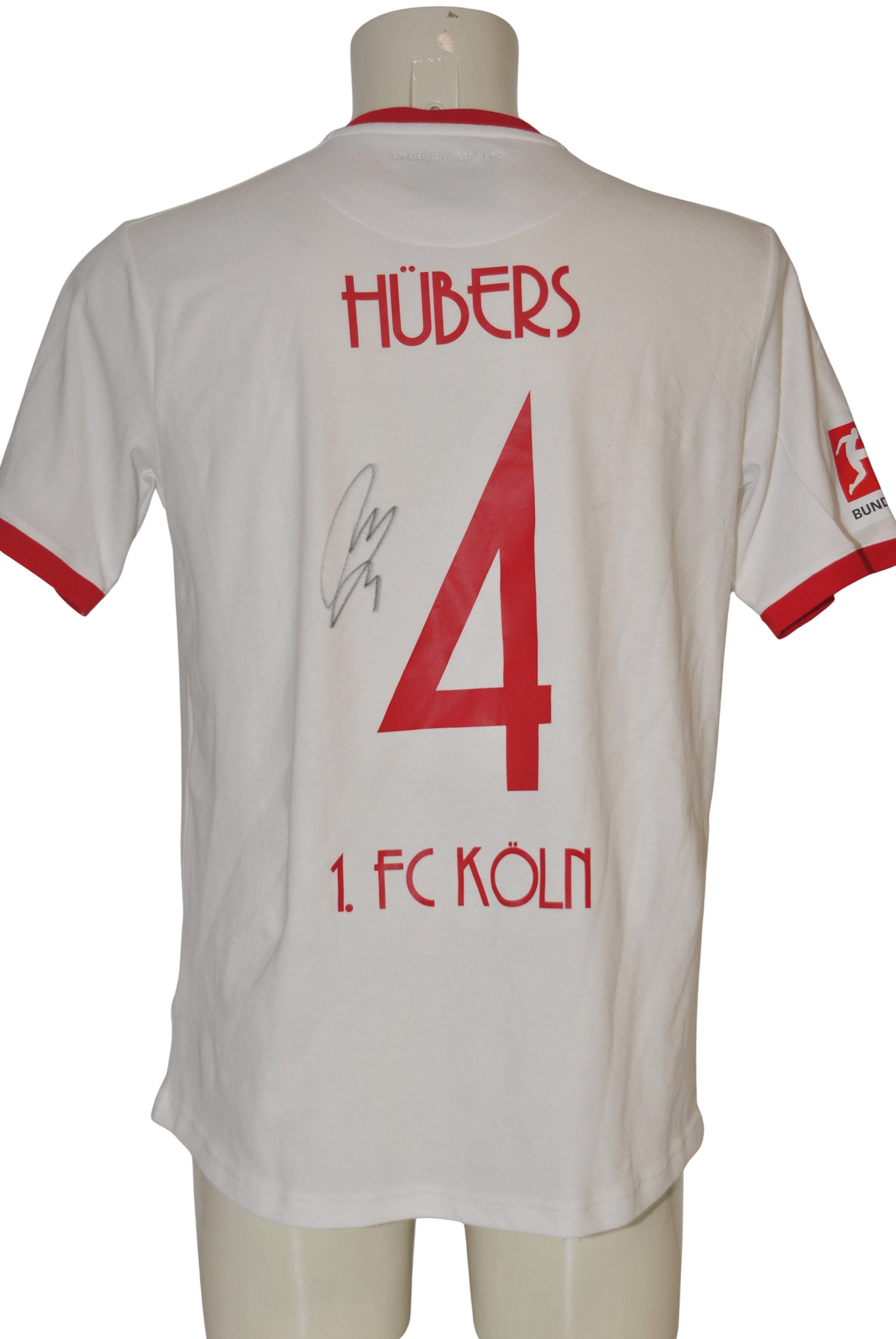 Rückseite des Jubiläumstrikots des 1.FC Köln aus dem Frühjahr 2023.