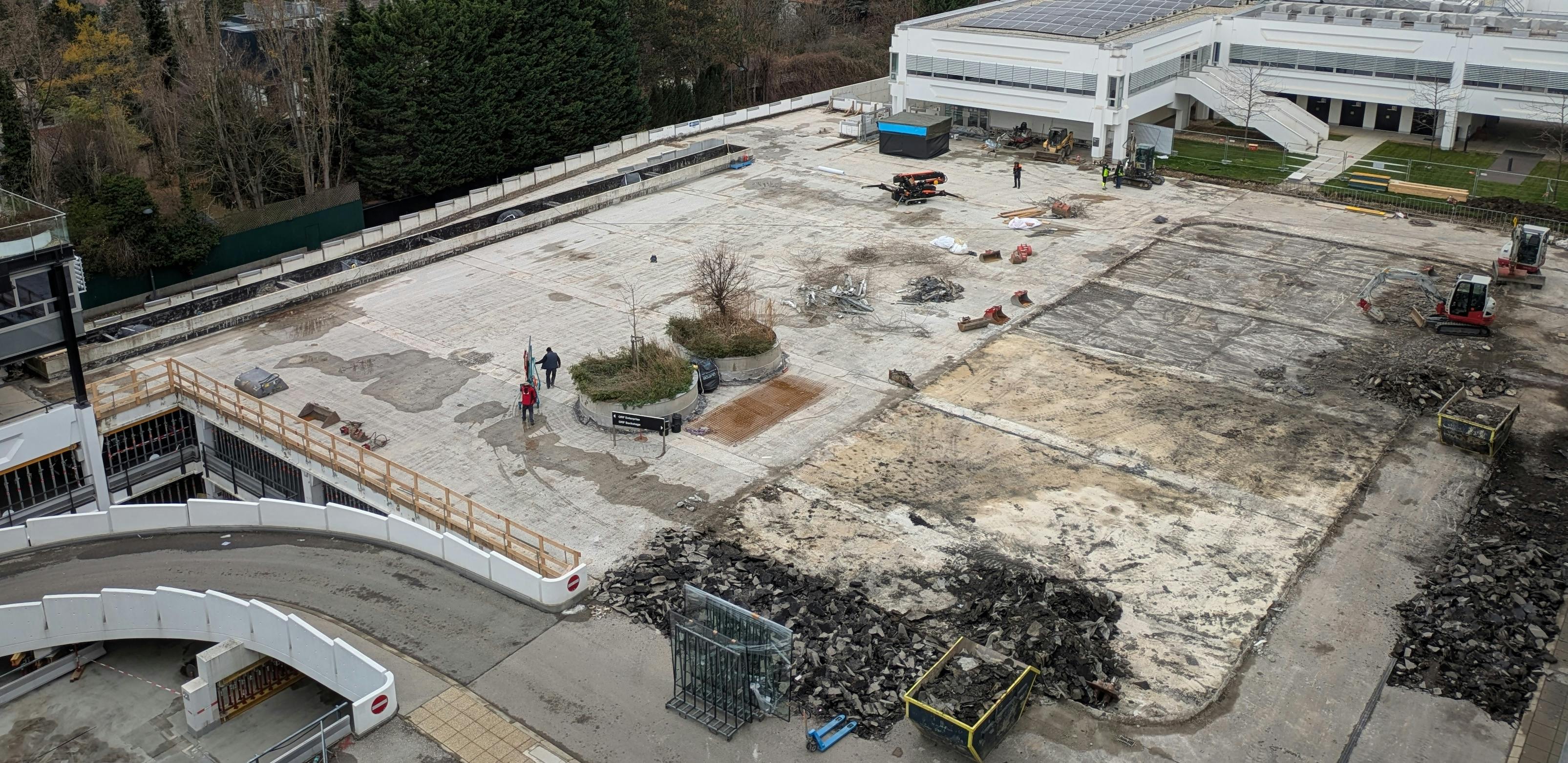 Foto der Baustelle im ORF-Zentrum am Küniglberg in Wien