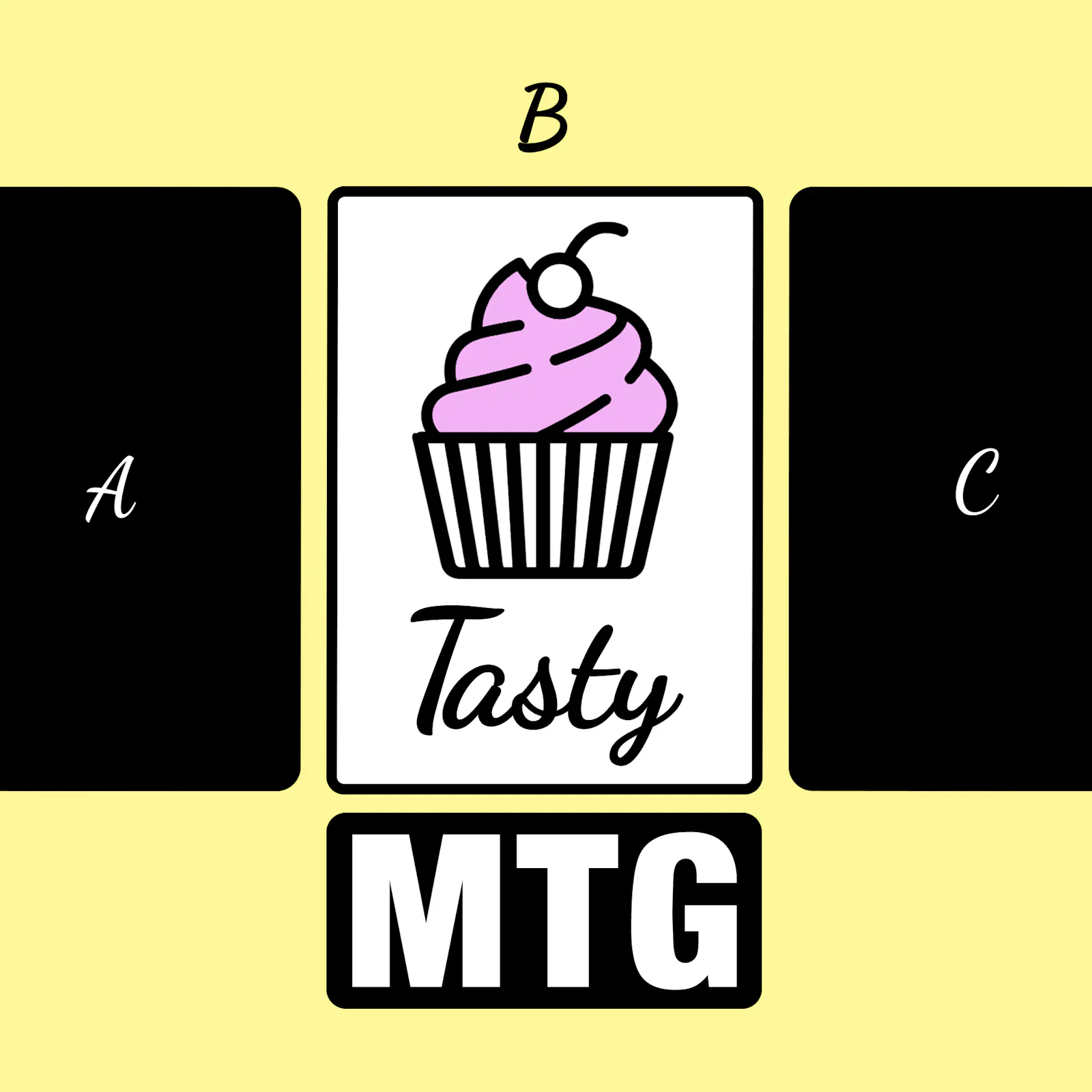 Das Logo zur neuen Folge: Der Cupcake ist einsortiert als "C" zwischen "A" und "B"