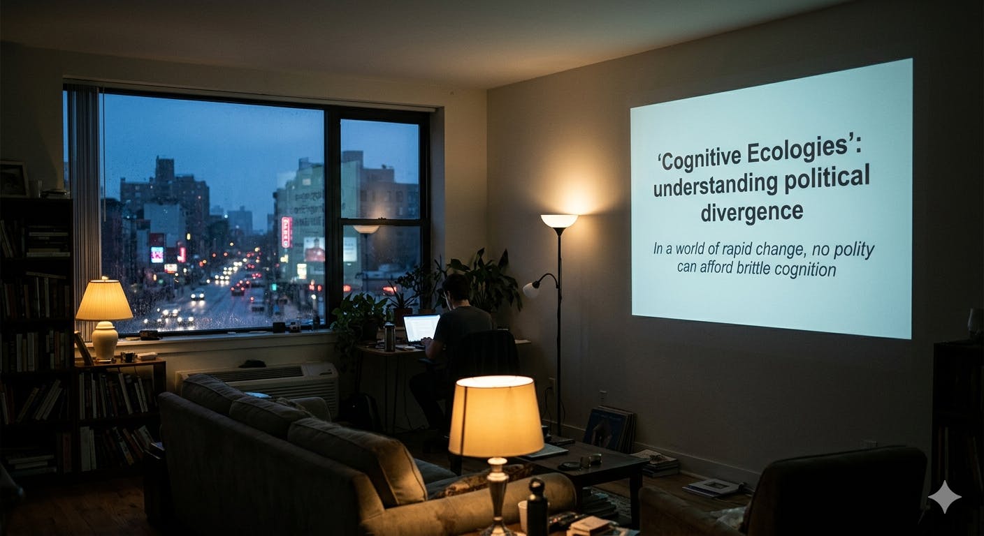 ‘Cognitive Ecologies’: understanding political divergence
In a world of rapid change, no polity can afford brittle cognition