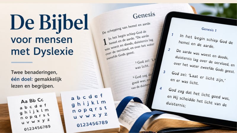 Banner bij De Bijbel voor mensen met dyslexie
