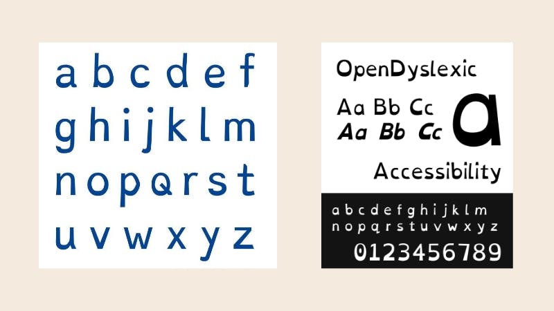 Grace versus OpenDyslexic lettertype.  Afbeelding Grace afkomstig van website van 2K (© 2K Denmark).