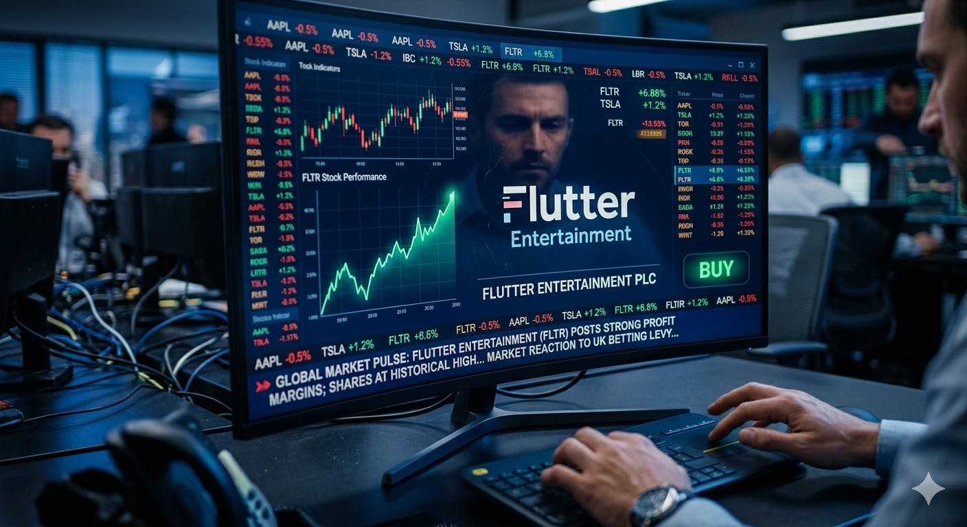 lutter Entertainment logo on a digital trading screen - Buyback to support stock performance.