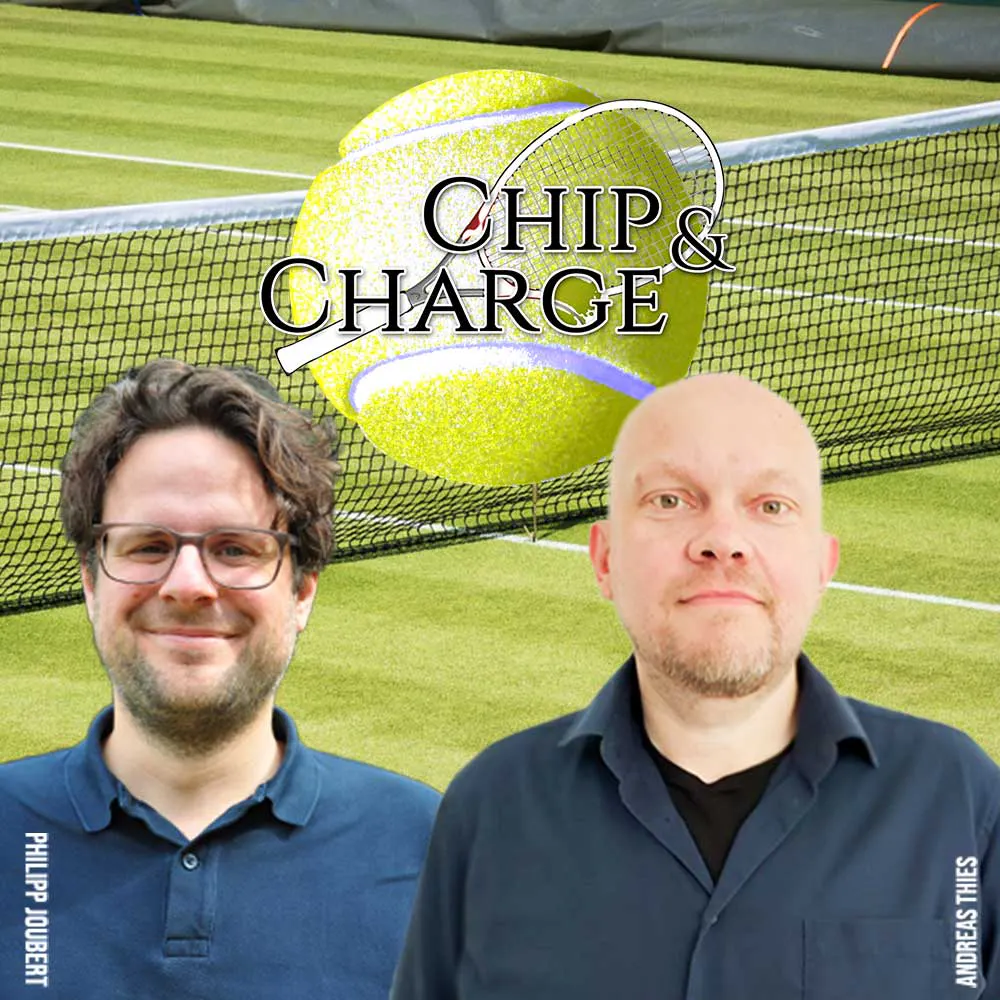 Steady-Creators Philipp Joubert und Andreas Thies vom Tennis-Pocast Chip & Charge