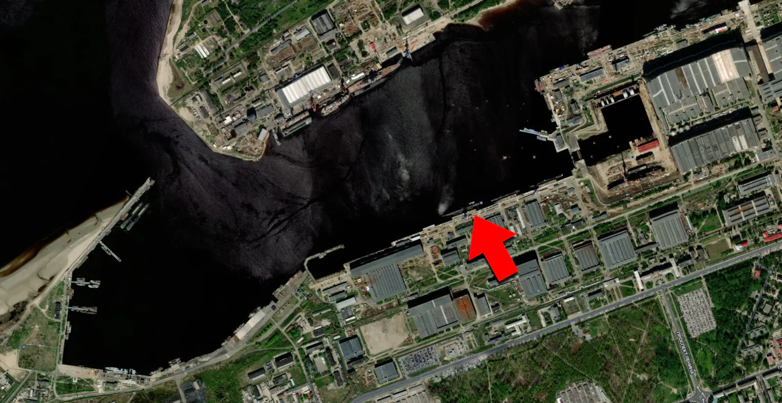Satellitenbild von Sewerodwinsk mit der Belgorod