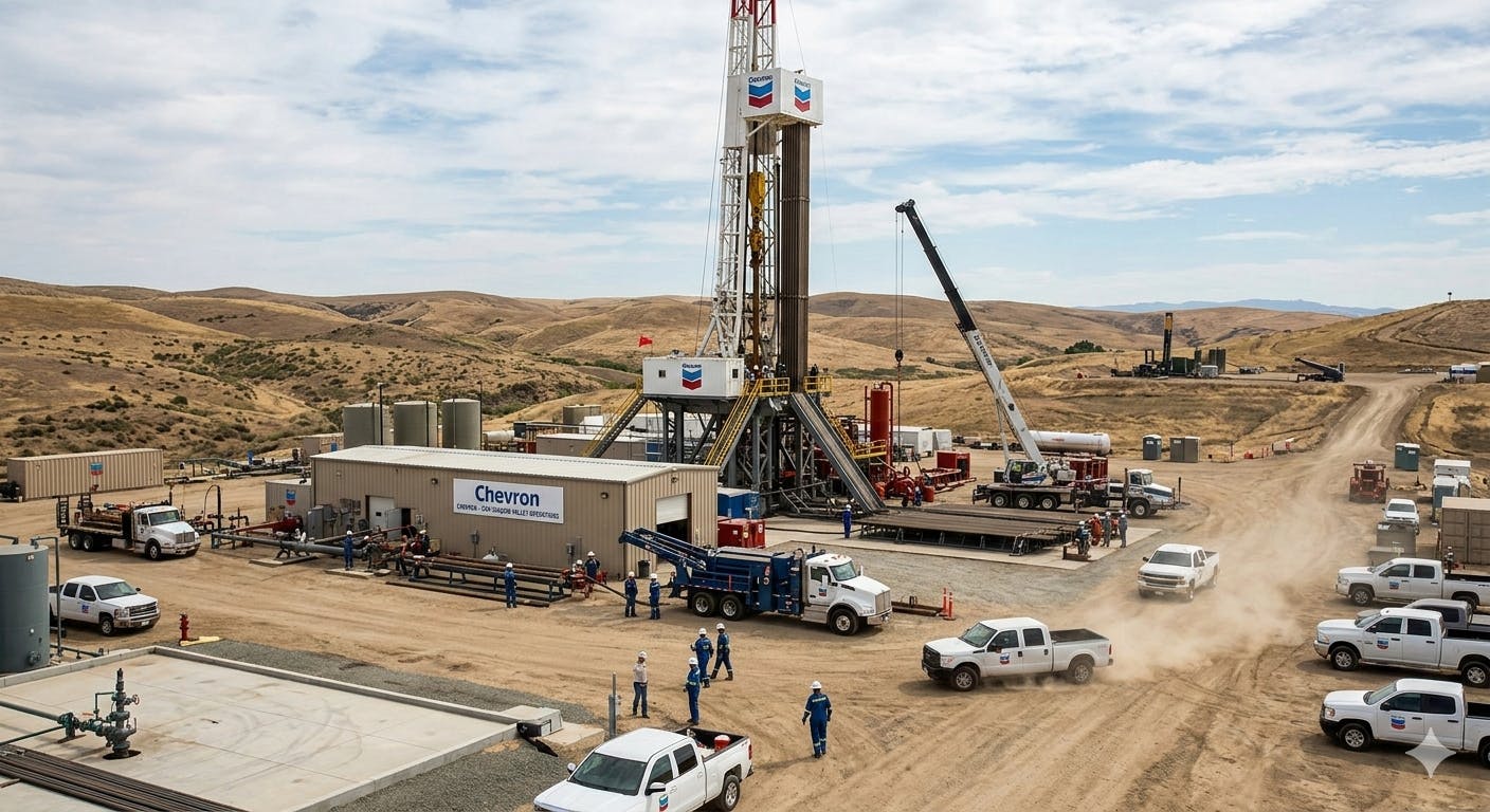 oil drilling activity from chevron