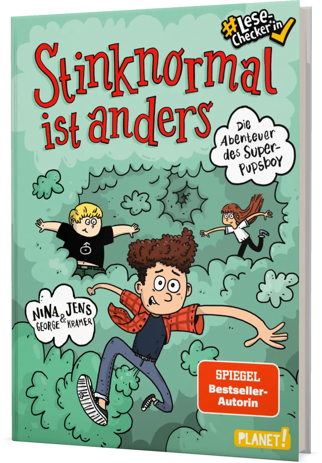 Cover von "Stinknormal ist anders - die Abenteuer des Super-Pupsboy" aus dem Planet Verlag.