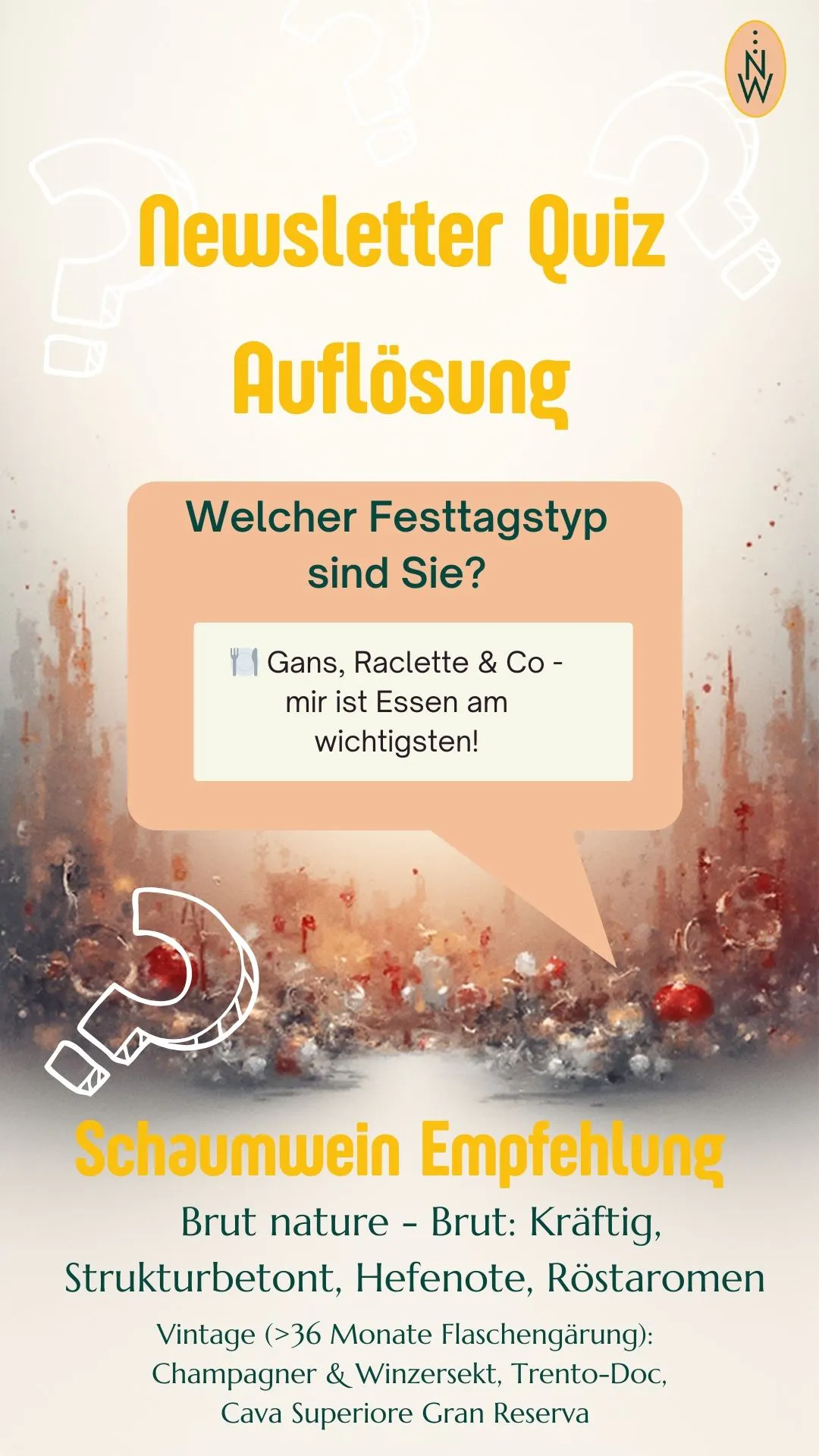 Festtagstyp: Gans, Raclette