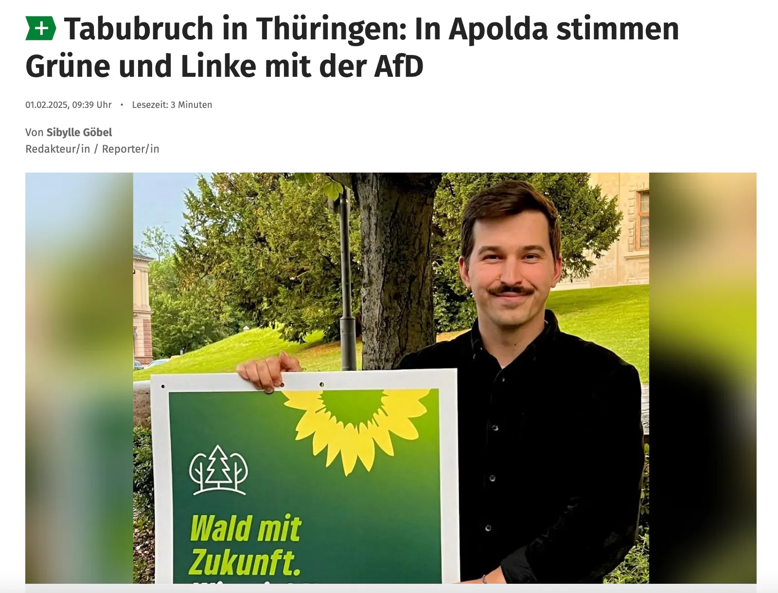 Tabubruch in Thüringen: In Apolda stimmen Grüne und Linke mit der AfD