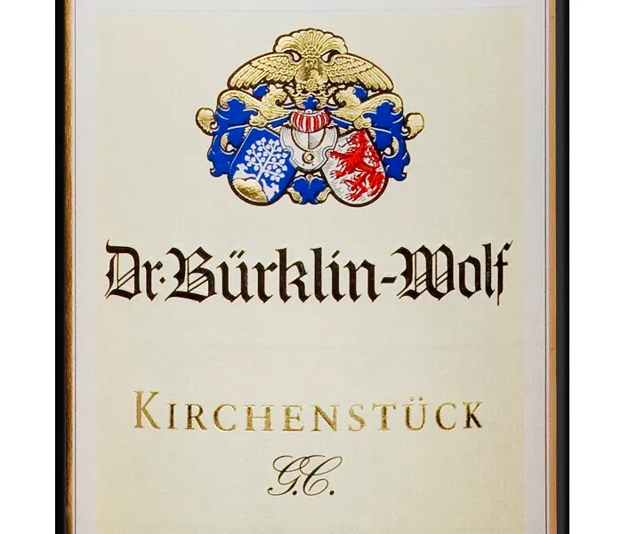 Das ist ein Weinetikett des Weinguts Bürklin Wolf - ein Riesling