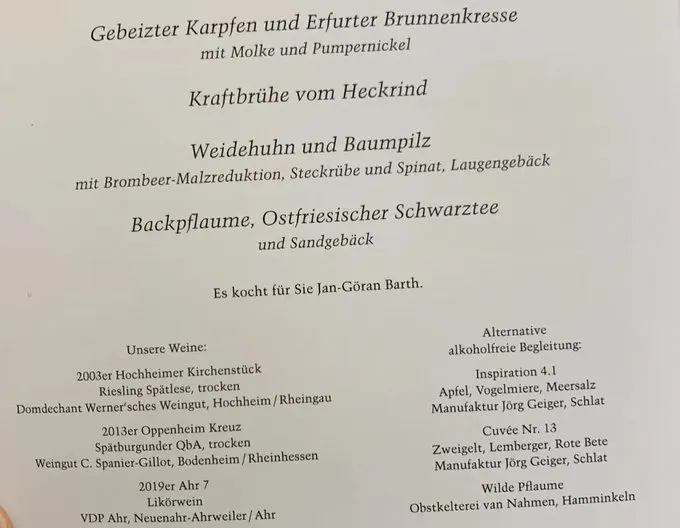 König Charles III. war auf Staatsbesuch in Deutschland und beim Staatsbankett gab es tolles Essen und sehr gute Weine.