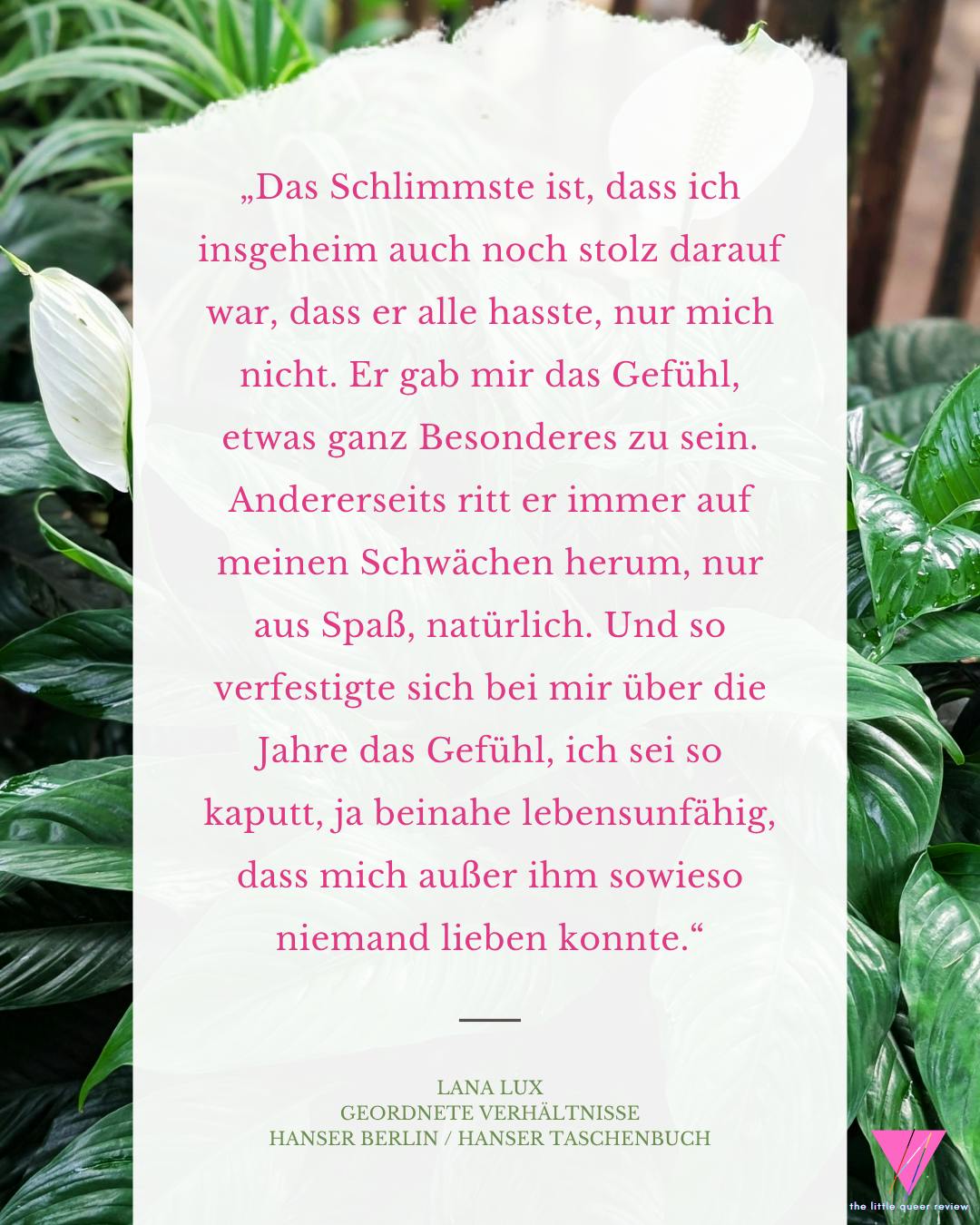 Ein Zitat aus dem Buch, bei Klick gelangt man zum Instagram-Post