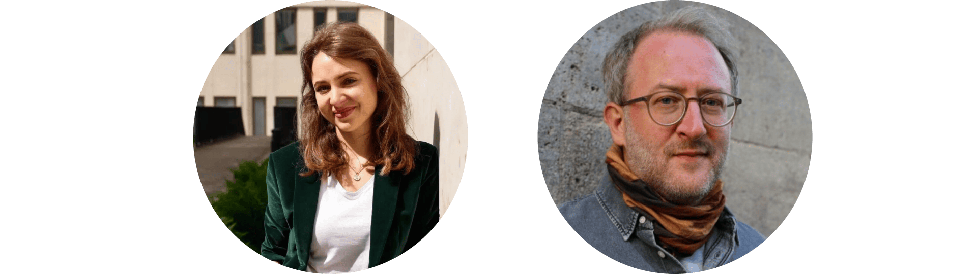 Hier sieht man die beiden Autor*innen des Newsletters, Josephine Andreoli und David Schmidt.