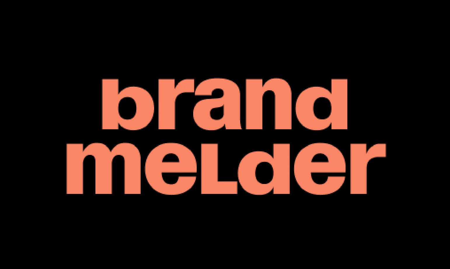 Das Wort "brandmelder" steht in orangenen Buchstaben auf schwarzem Hintergrund geschrieben.