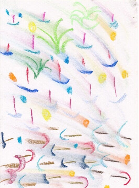 Kreidebild Sometimes von Beate Hefler