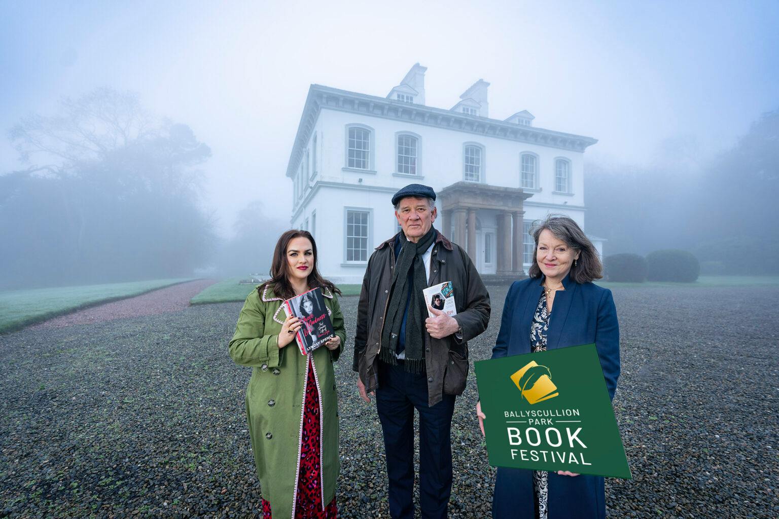 Image shows Lyndsy Spence,left, with Carlo Gebler, and Rosalind Mulholland
