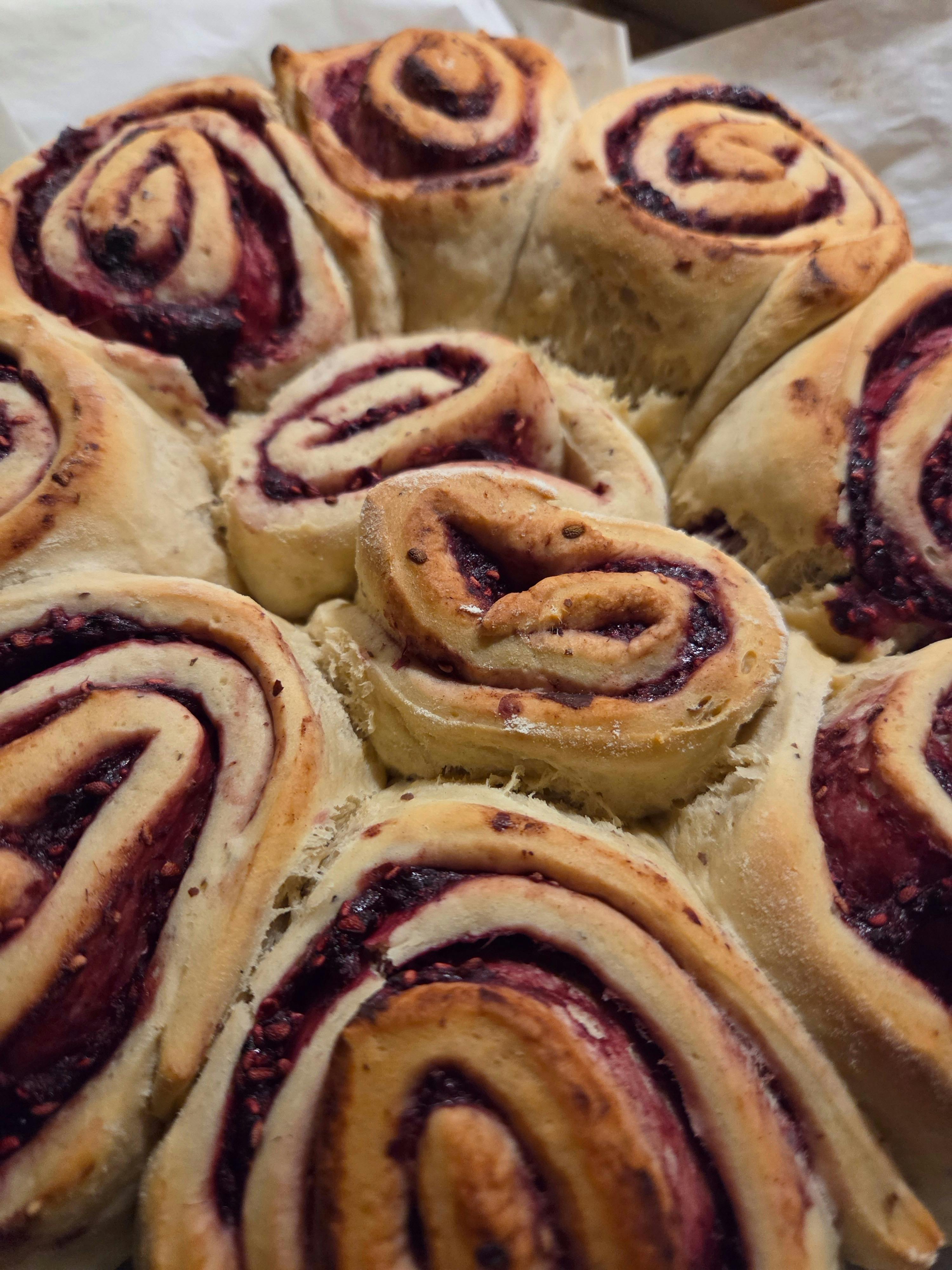 Beerenschneckenkuchen