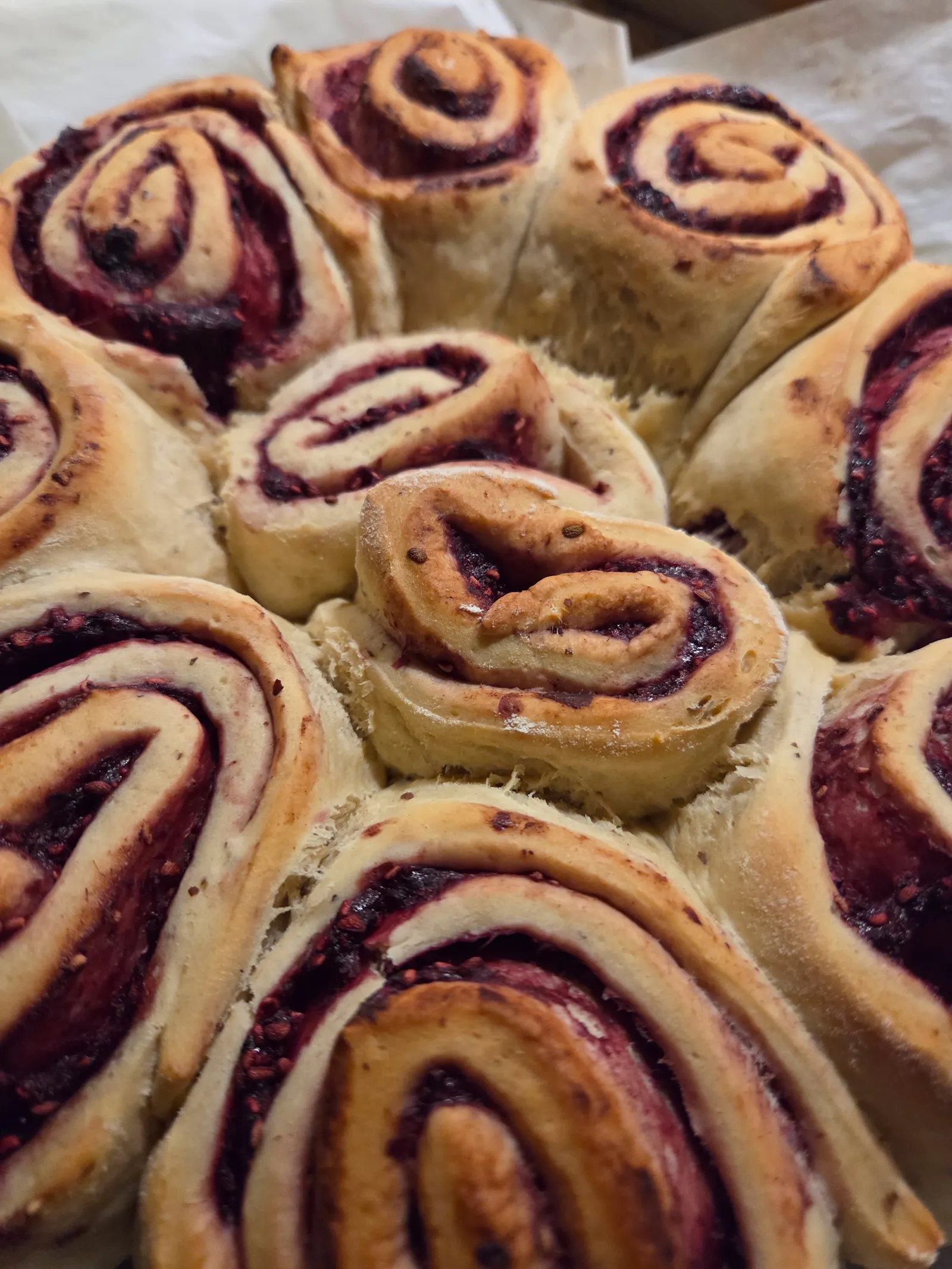 Beerenschneckenkuchen