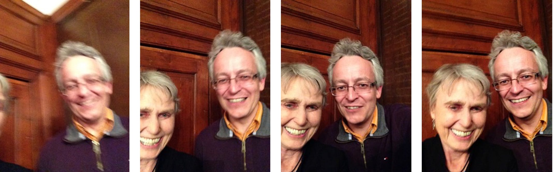 Selfie by Susan Cooper with John Garth at Pembroke College, Oxford, 2017