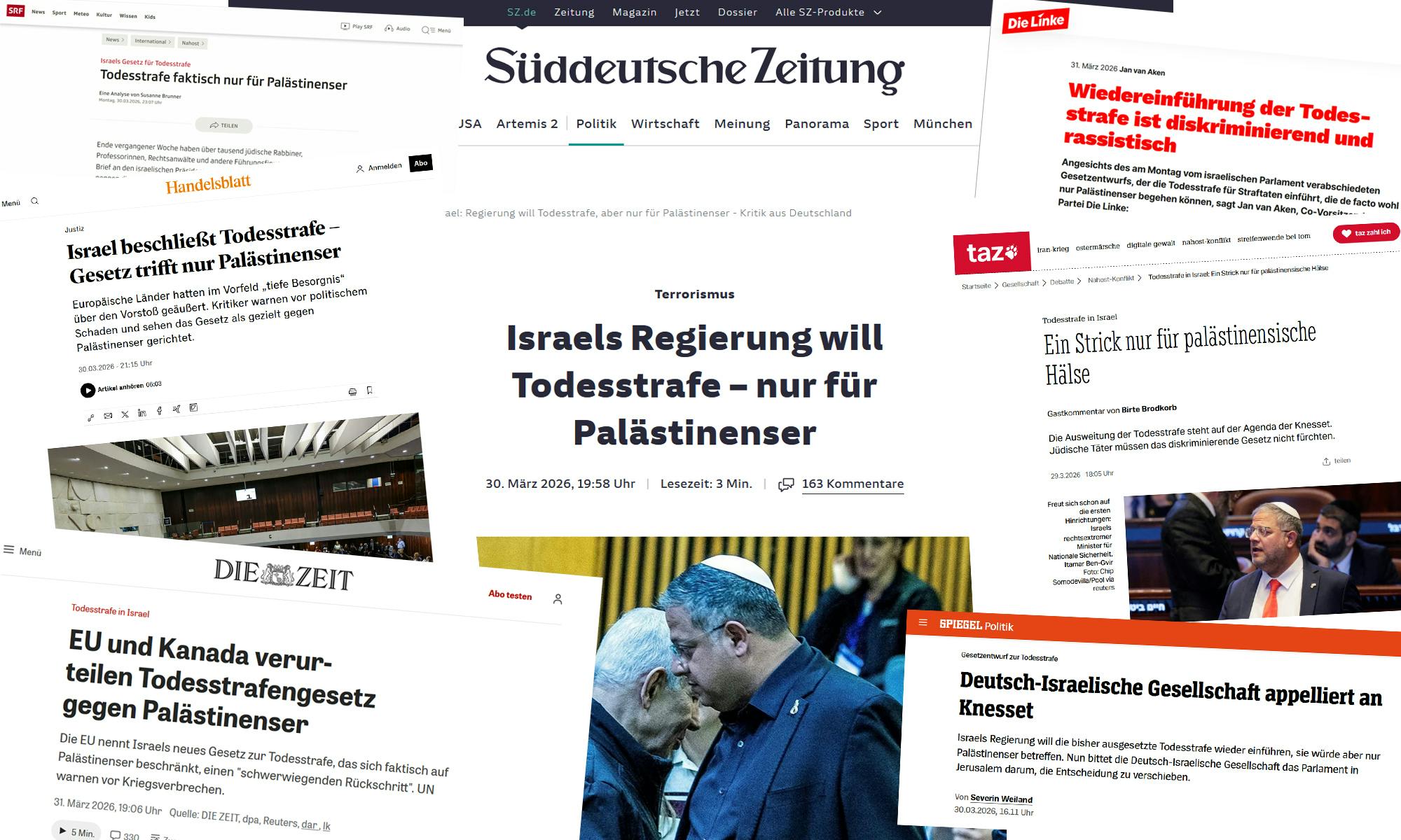 Screenshots verschiedener Schlagzeilen großer Medien