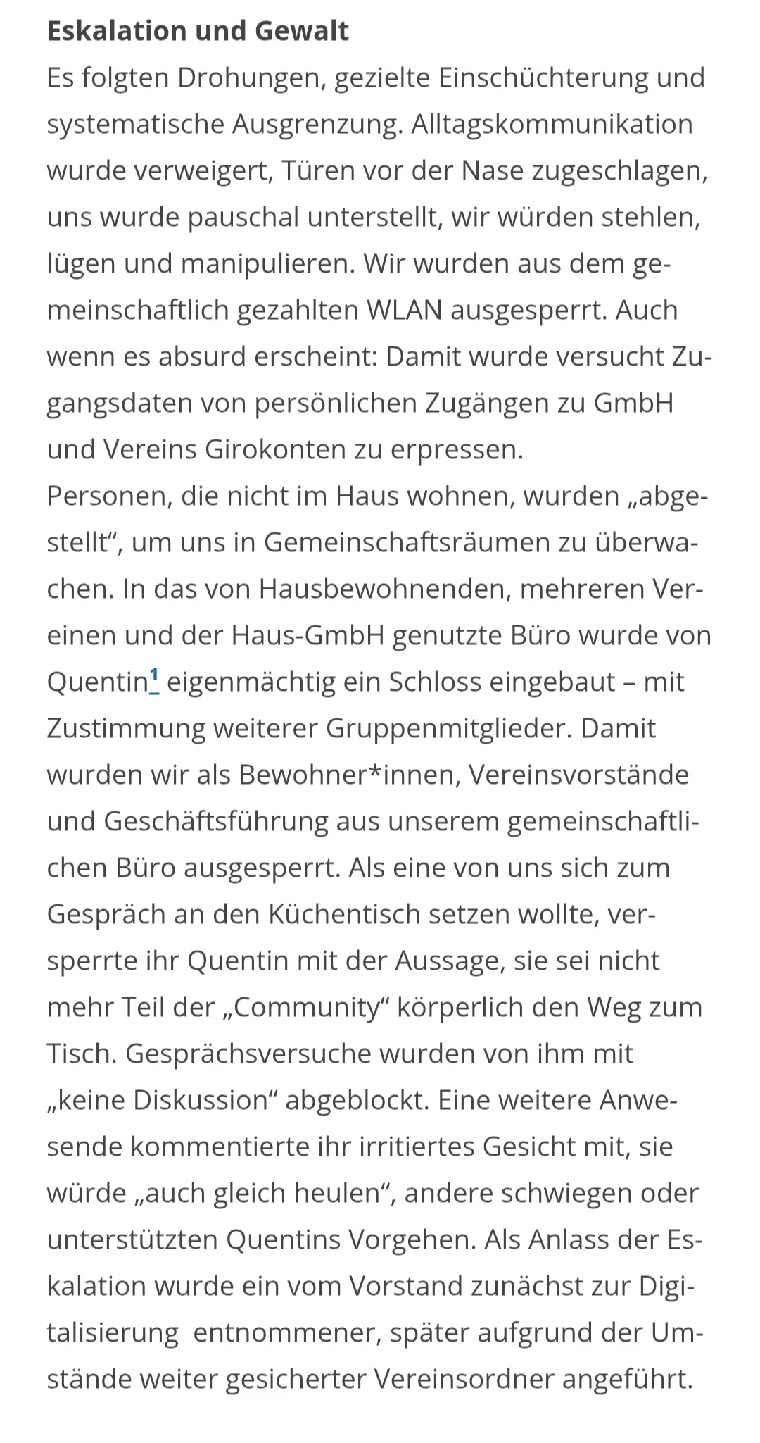 Screenshot Blogbeitrag Wenn Solidarität zur Maske wird – ein Aufruf aus der RM16